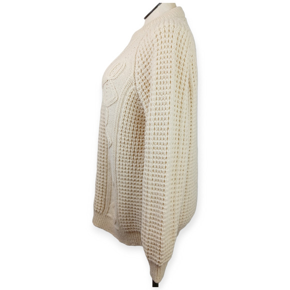 Cornel SZ L/XL VTG Hand Loomed Ireland Chunky Rory Gilmore Alternative Sweater - Picture 8 of 8